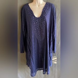 NWT plus size women's lace dress Eyeshadow (2X) MSRP $93